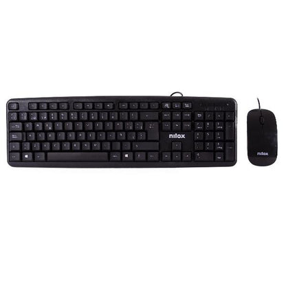 T+NILOX Flat USB Mouse 1000dpi Black (NXKME000004)
