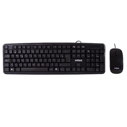 T+NILOX Flat USB Mouse 1000dpi Black (NXKME000004)