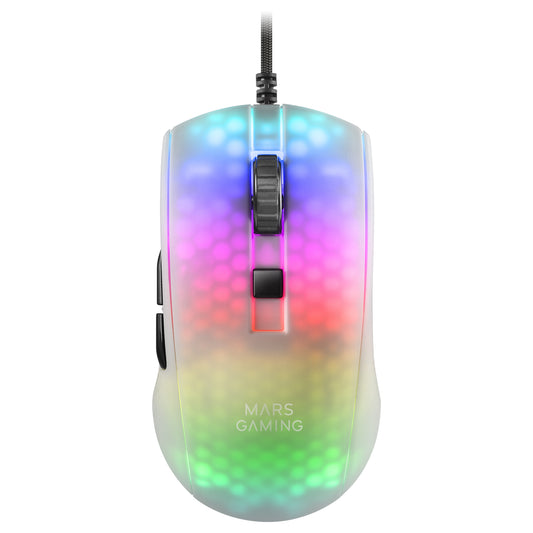 Ratón Mars Gaming Óptico 12800dpi Blanco (MMRW)