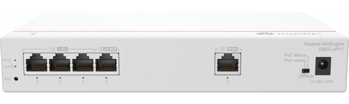 Switch Huawei S380-L4P1T 4xRJ45 GbE PoE Rack (98012178)
