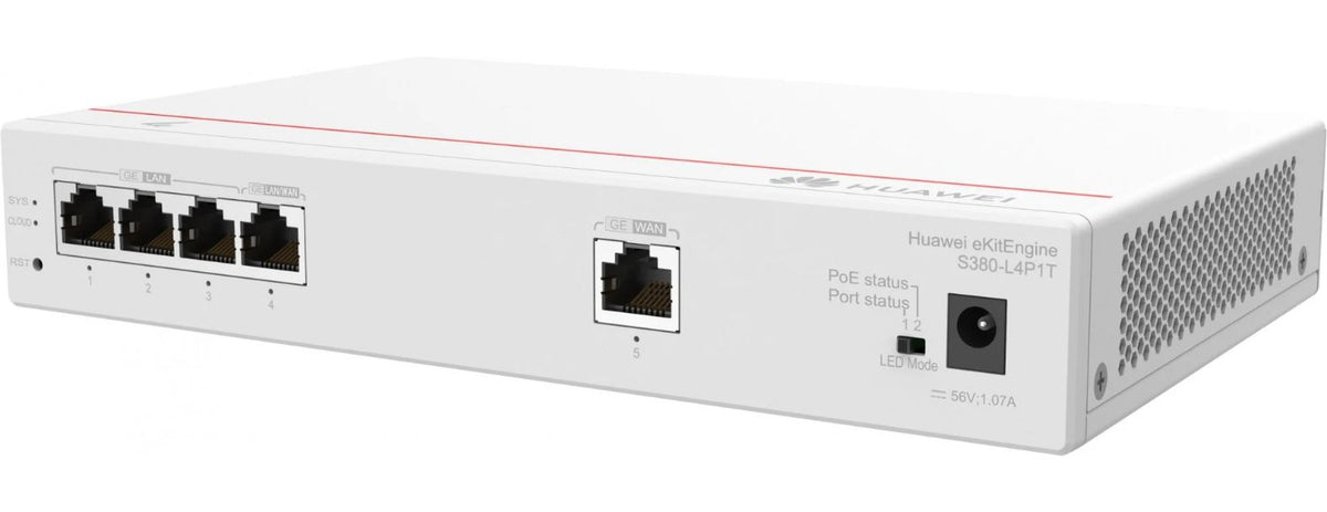 Switch Huawei S380-L4P1T 4xRJ45 GbE PoE Rack (98012178)