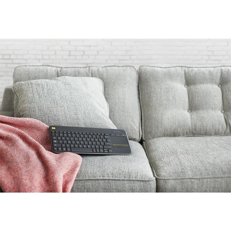 TECLADO LOGITECH K400 RF WIRELESS TOUCHPAD BLACK