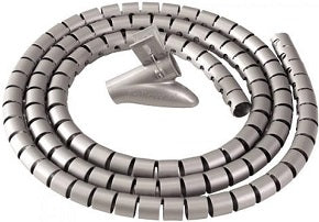 Organizador de cables zip 20mm de diametro 2 metros de longitud gris