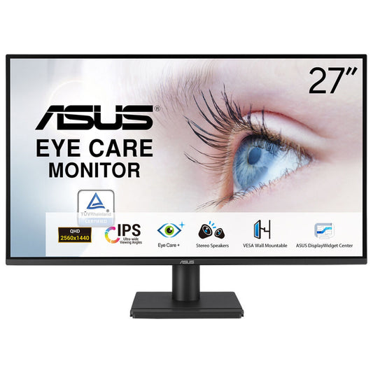 Monitor ASUS VA27AQ 27" RGB LCD IPS QHD VGA HDMI Negro