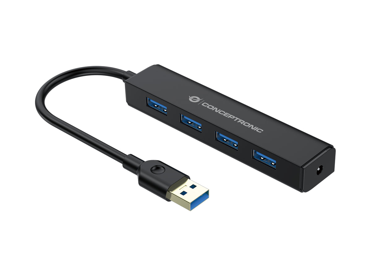 Hub CONCEPTRONIC USB-A a 4xUSB-A 3.0 Negro (C4PUSB3)