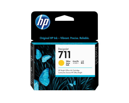 HP 711 Yellow Original Ink Cartridge - CZ132A. 29 ml