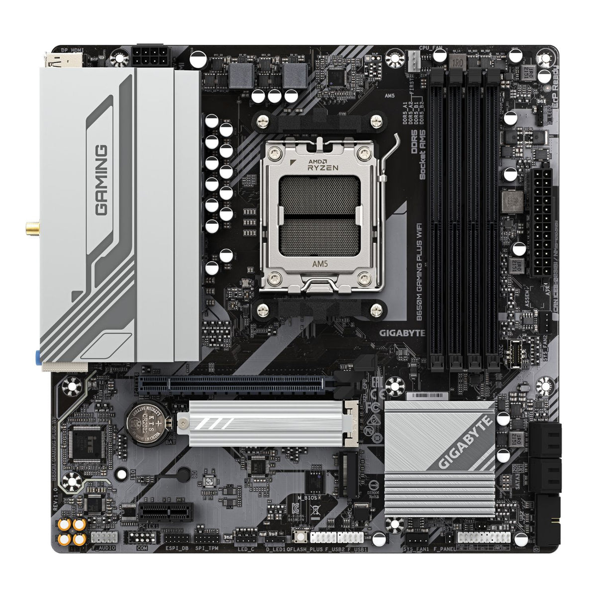 GIGABYTE B650M GAMING PLUS WIFI: (AM5) 4DDR5 HDMI mATX