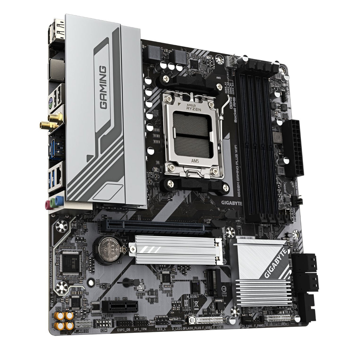 GIGABYTE B650M GAMING PLUS WIFI: (AM5) 4DDR5 HDMI mATX