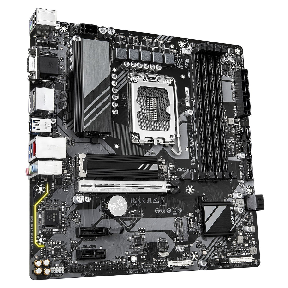 GIGABYTE B760M DS3H GEN5: (1700) 4DDR5 VGA HDMI mATX