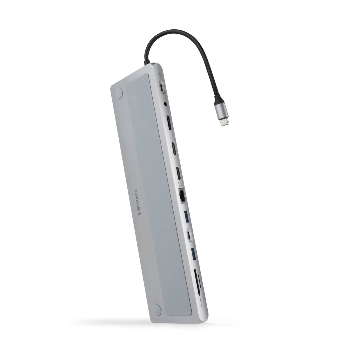 Hub Conversor Nanocable USB-C 12 en 1 Gris
