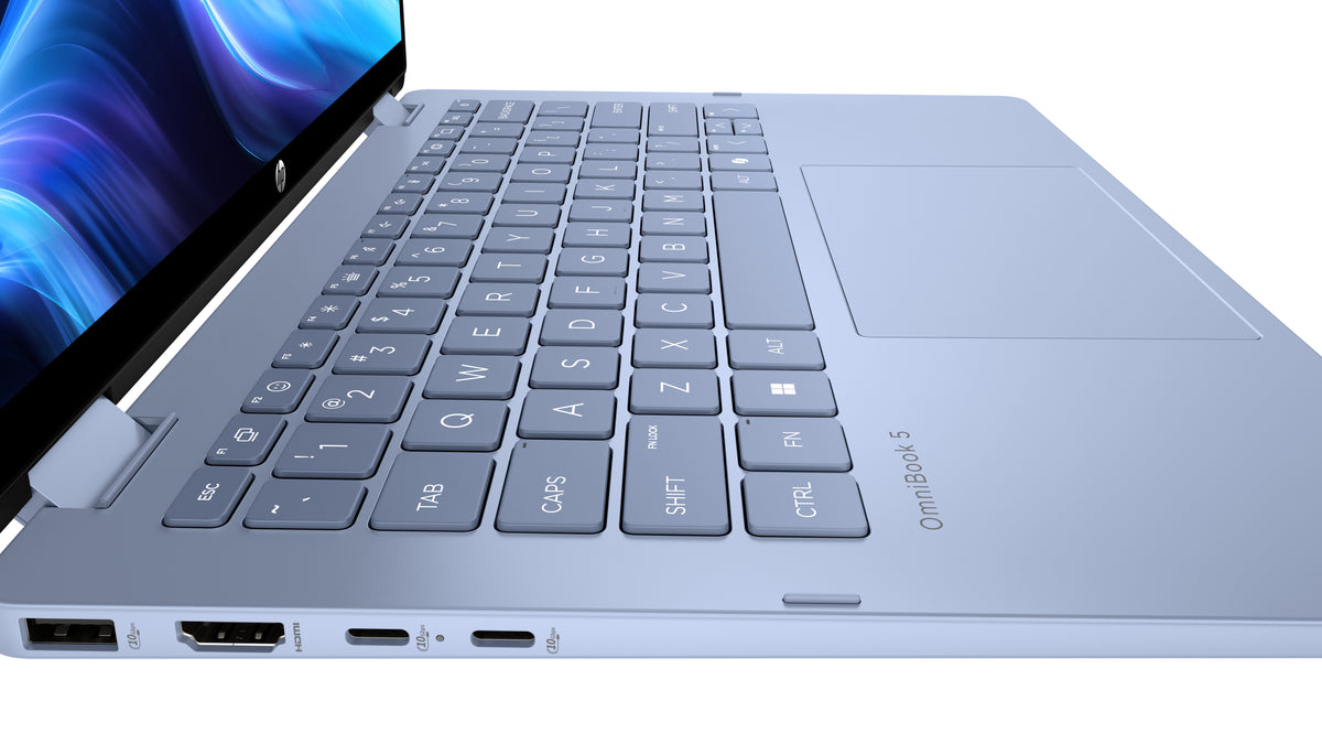 Portatil Convertible Omnibook 5 Flip 14-Fp0021ns Intel Core 7-150u Ram 16Gb DDR5 5200 1Tb SSD PCIE Gen4 NVME M.2 14' Tactil 2k IPS 1920x1200 Grafica Integrada Intel 2xUSB-C Compatible Displayport 1.4 2xUSB-A  HDMI Ethernet Wifi 6 Bluetooth 5.4 Teclad