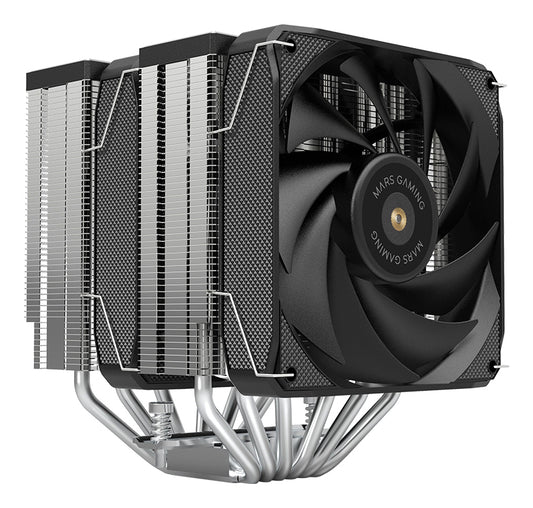 Ventilador Mars Gaming ARGB PWM 2x120mm Negro (MCPUXU6)