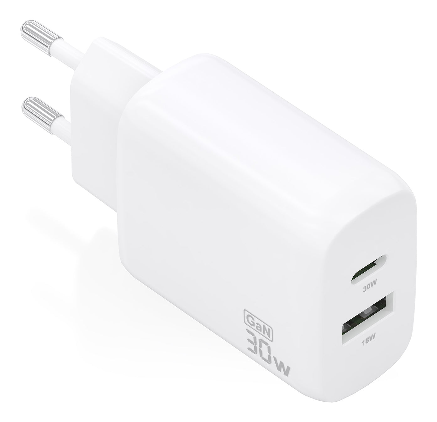 Cargador Pared AISENS USB-A USB-C 30W Blanco(A110-0923)