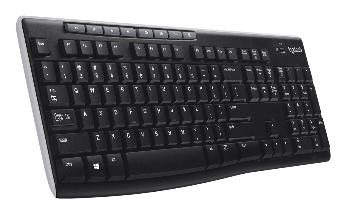 Logitech Teclado k270 inalambrico con receptor USB unifying formato normal negro (920-003746)