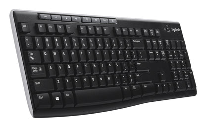 Logitech Teclado k270 inalambrico con receptor USB unifying formato normal negro (920-003746)