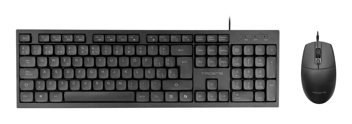 Teclado+Ratón TACENS USB 1600dpi Negro (ACP02ES)