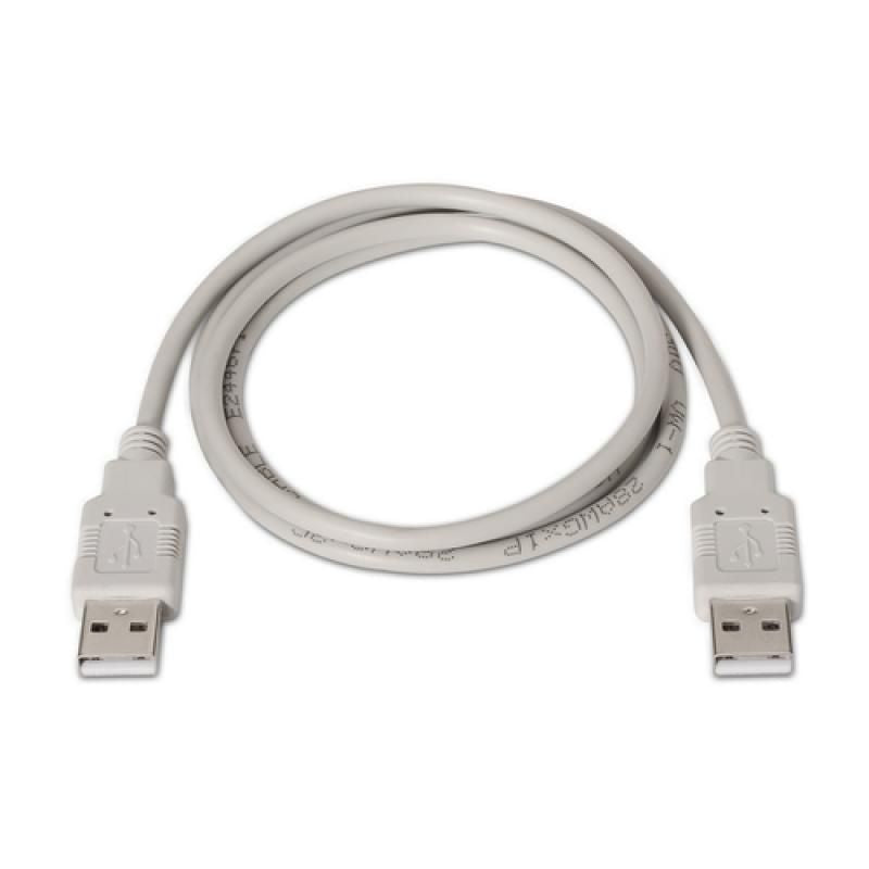 Cable AISENS USB-A/M a USB-A/M 1m Beige (A101-0021)
