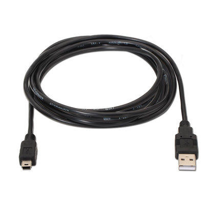 Cable USB-A 2.0/M a Mini USB/M 0.5m Negro (A101-0023)