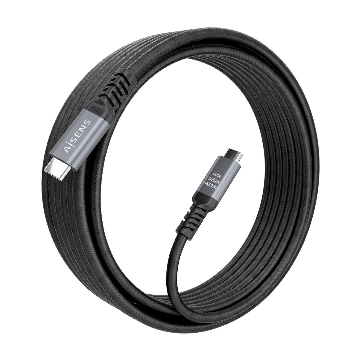 Cable AISENS USB-C a USB-C 4K 60W 10m Negro (A107-0992)