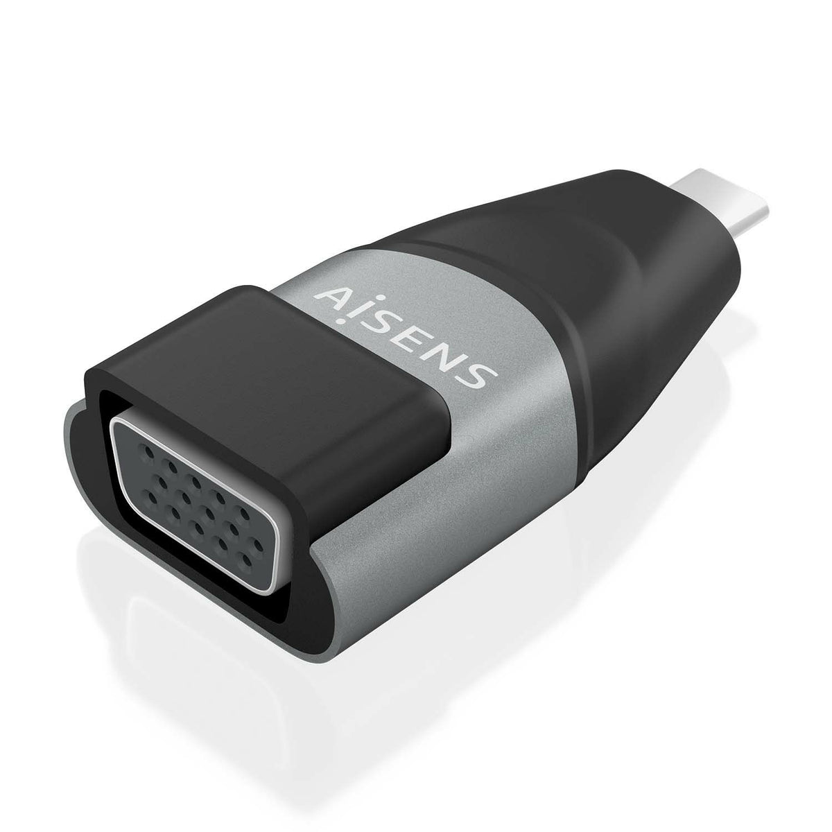 Adaptador AISENS USB-C/M a VGA/H Negro/Gris (A109-0863)