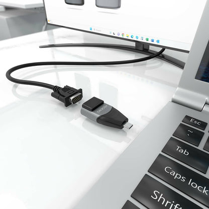 Adaptador AISENS USB-C/M a VGA/H Negro/Gris (A109-0863)