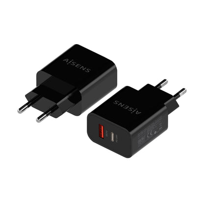 Cargador de Pared AISENS 20W USB-A/C Negro (A110-0682)