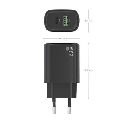 Cargador Pared AISENS Usb-A/Usb-C 20w Negro (A110-0910)