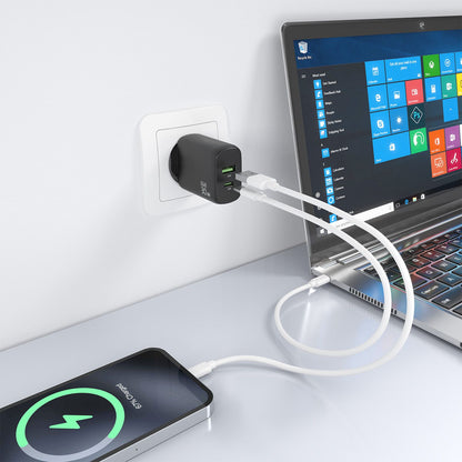 Cargador Pared AISENS 30W USB-A USB-C Negro (A110-0924)