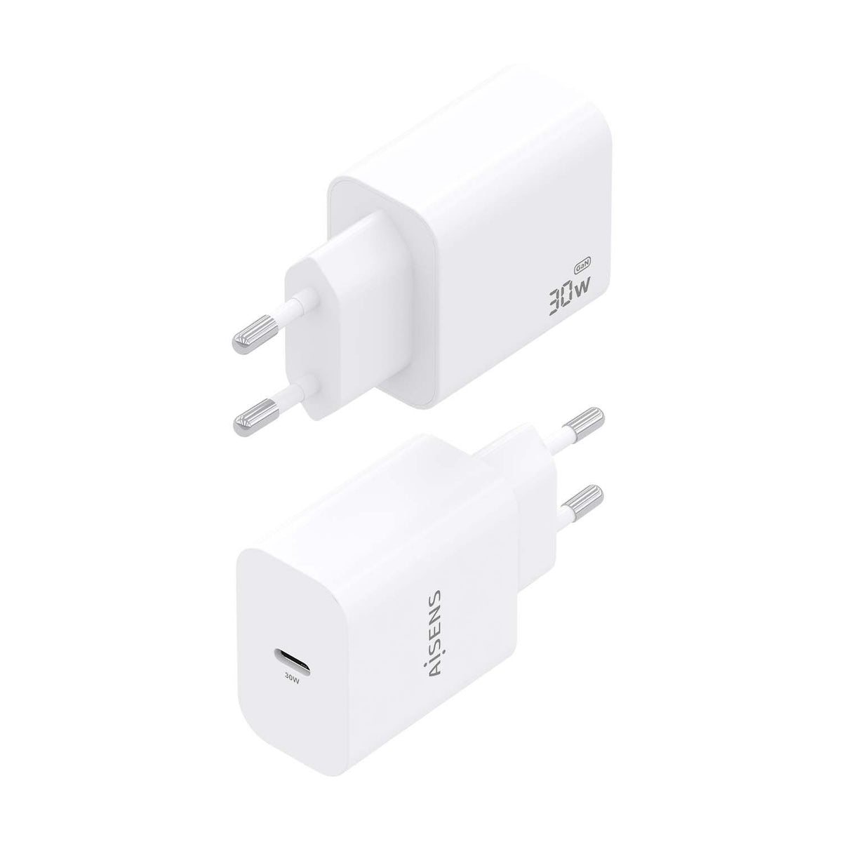 Cargador de Pared AISENS 1xUSB-C 30W Blanco (A110-0940)