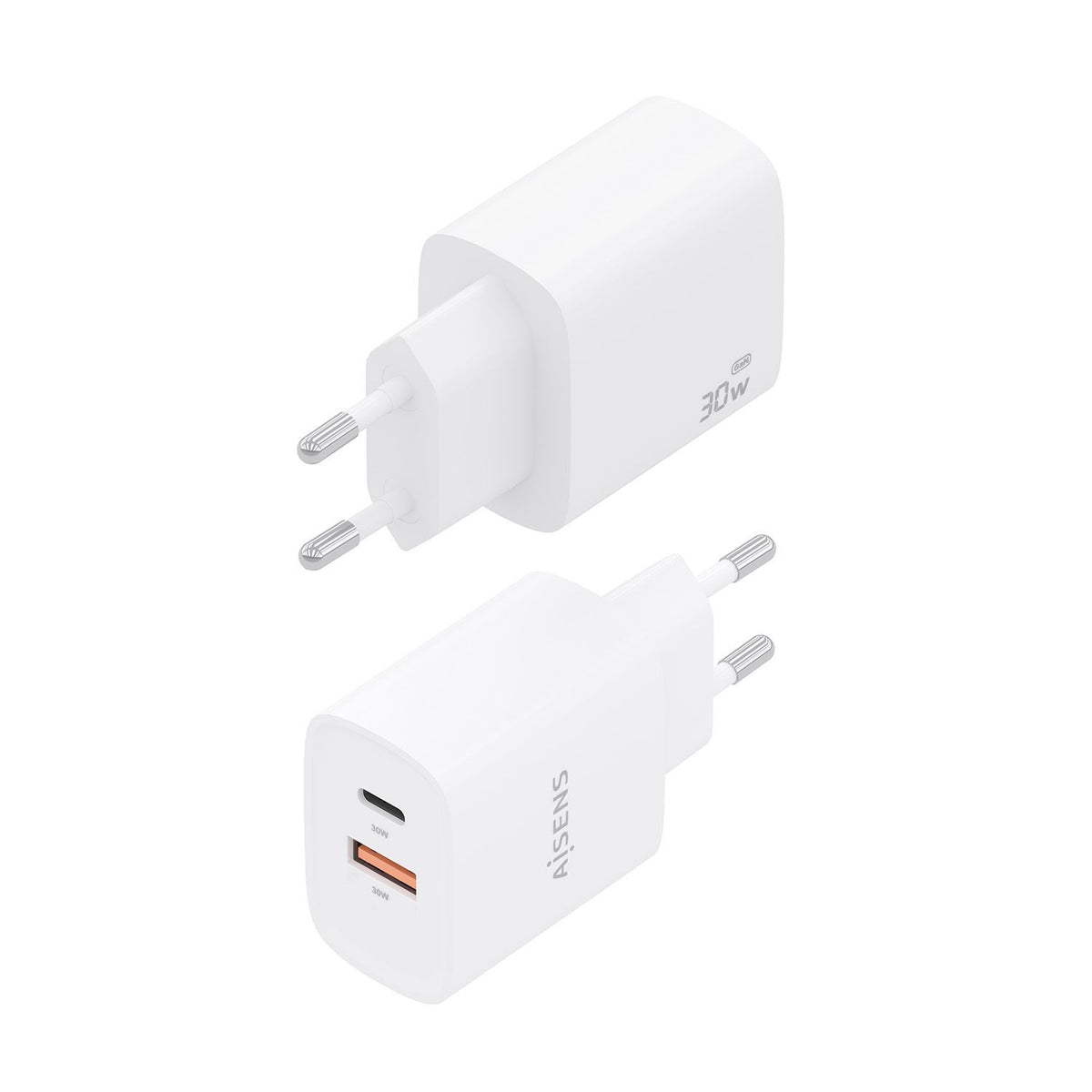 Cargador Pared AISENS 30W USB-A/C Blanco (A110-0952)