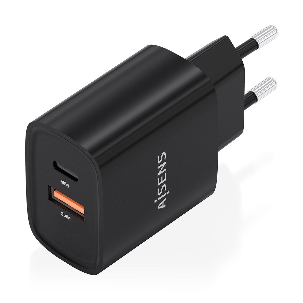 Cargador de Pared AISENS 30W USB-A/C Negro (A110-0953)