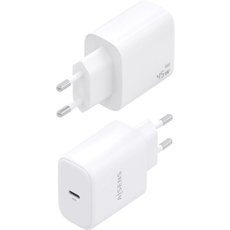 Cargador Pared AISENS GaN 45W USB-C Blanco (A110-0969)