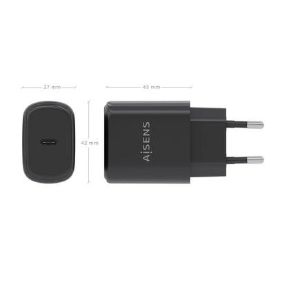 Cargador Pared AISENS 1xUSB-C 30W Negro (A110-0976)