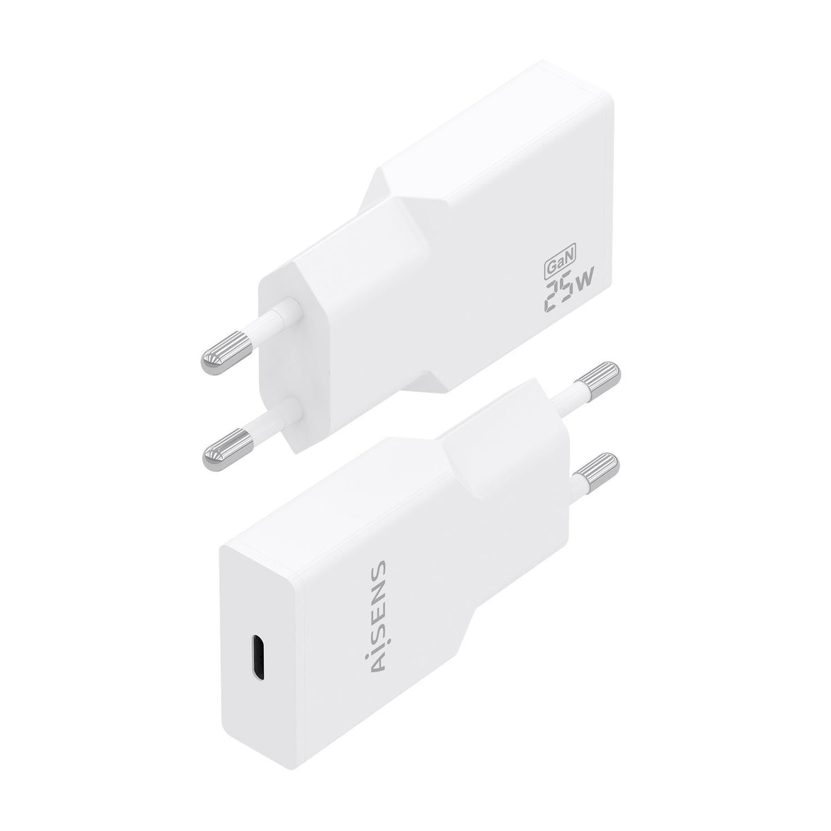 Cargador Pared AISENS GaN 25W USB-C Blanco (A110-0999)