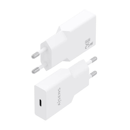 Cargador Pared AISENS GaN 25W USB-C Blanco (A110-0999)