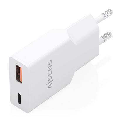 Cargador Pared AISENS GaN 30W USB-A/C Blanco(A110-1002)