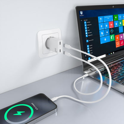 Cargador Pared AISENS GaN 30W 2USB-C Blanco (A110-1003)