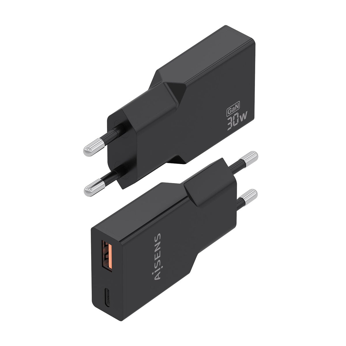 Cargador Pared AISENS GaN 30W USB-A/C Negro (A110-1005)