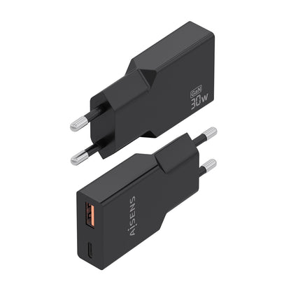 Cargador Pared AISENS GaN 30W USB-A/C Negro (A110-1005)