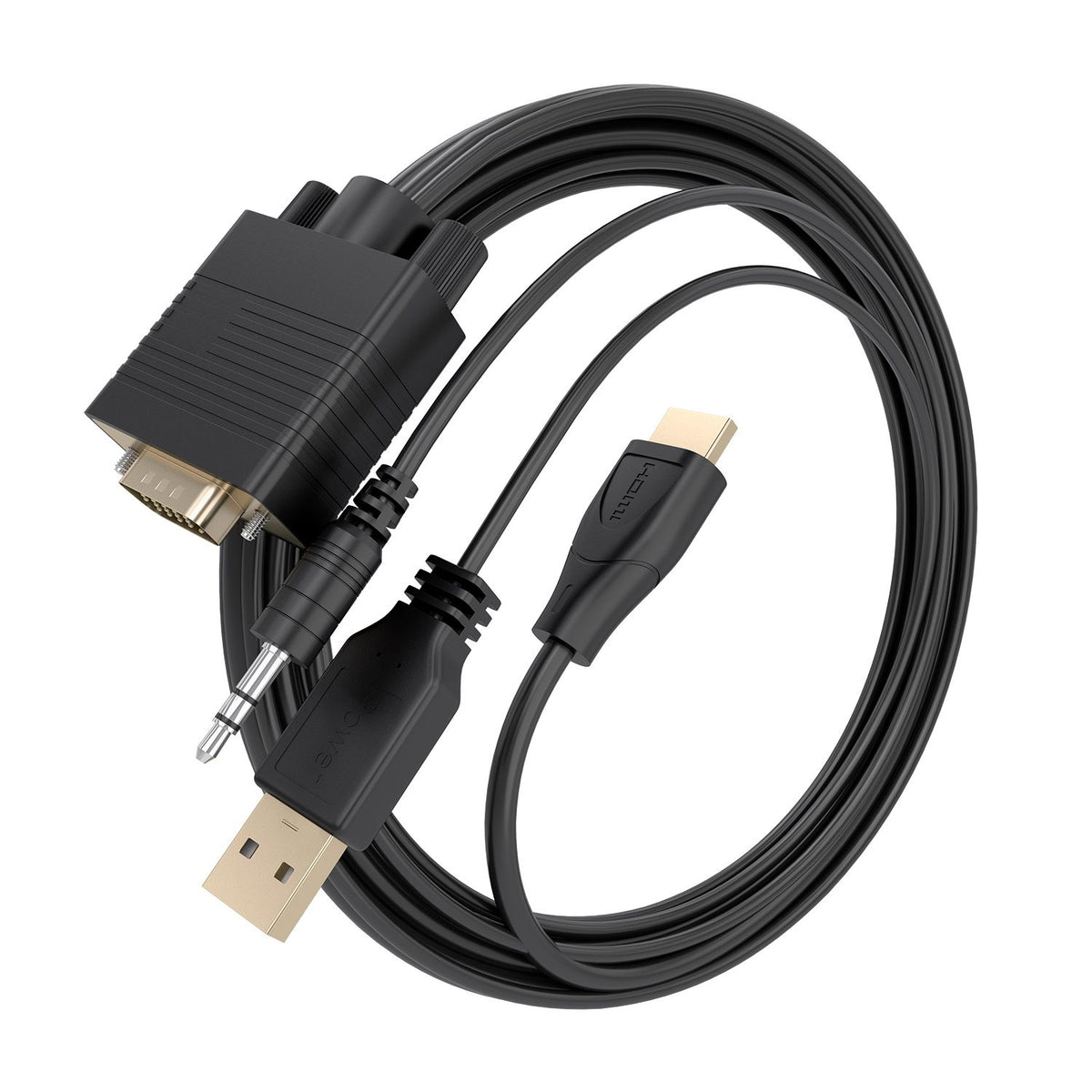 Conversor AISENS VGA+USB-A+3.5mm a HDMI 1m (A115-1007)