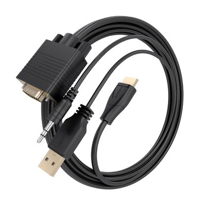 Conversor AISENS VGA+USB-A+3.5mm a HDMI 1m (A115-1007)