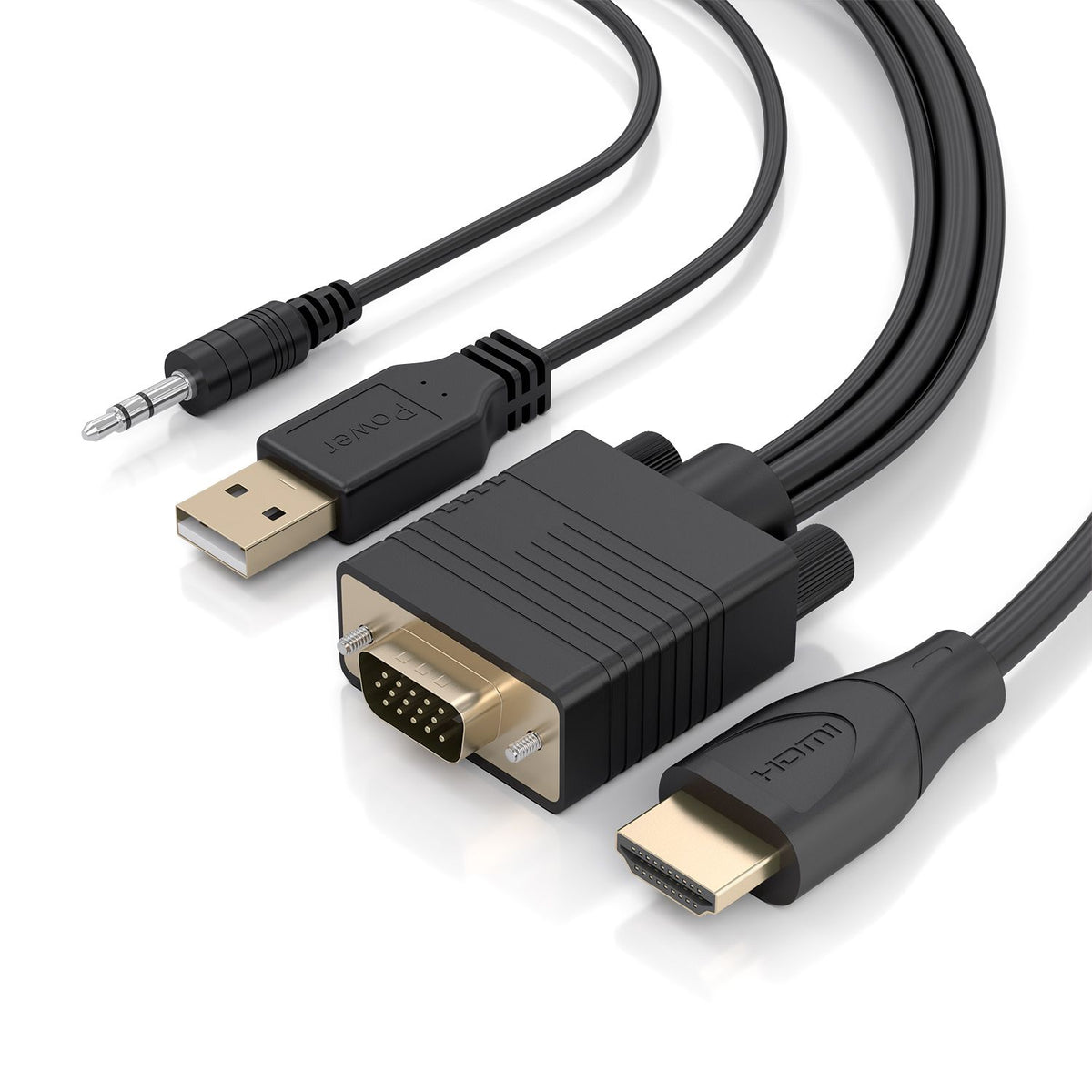 Conversor AISENS VGA+USB+3.5mm a HDMI 1.5m (A115-1008)