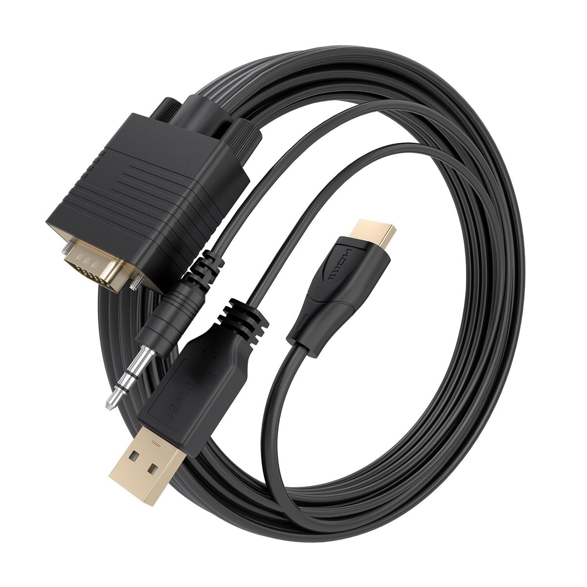 Conversor AISENS VGA+USB+3.5mm a HDMI 2m (A115-1009)