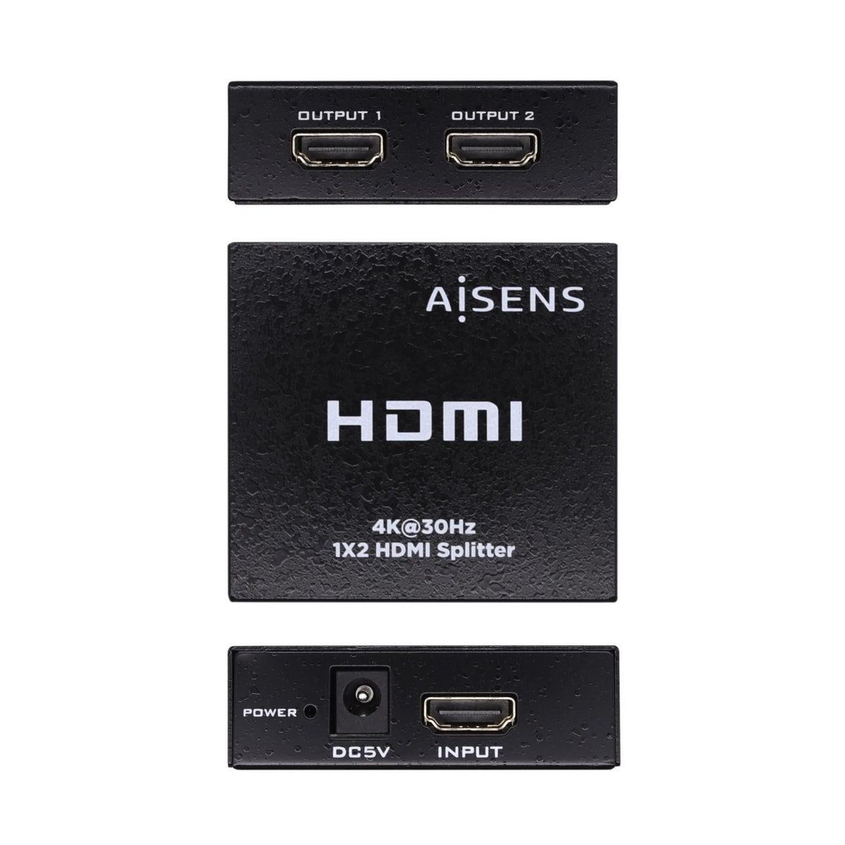 Splitter AISENS 4K UHD 3D 2xHDMI Out Negro (A123-0506)