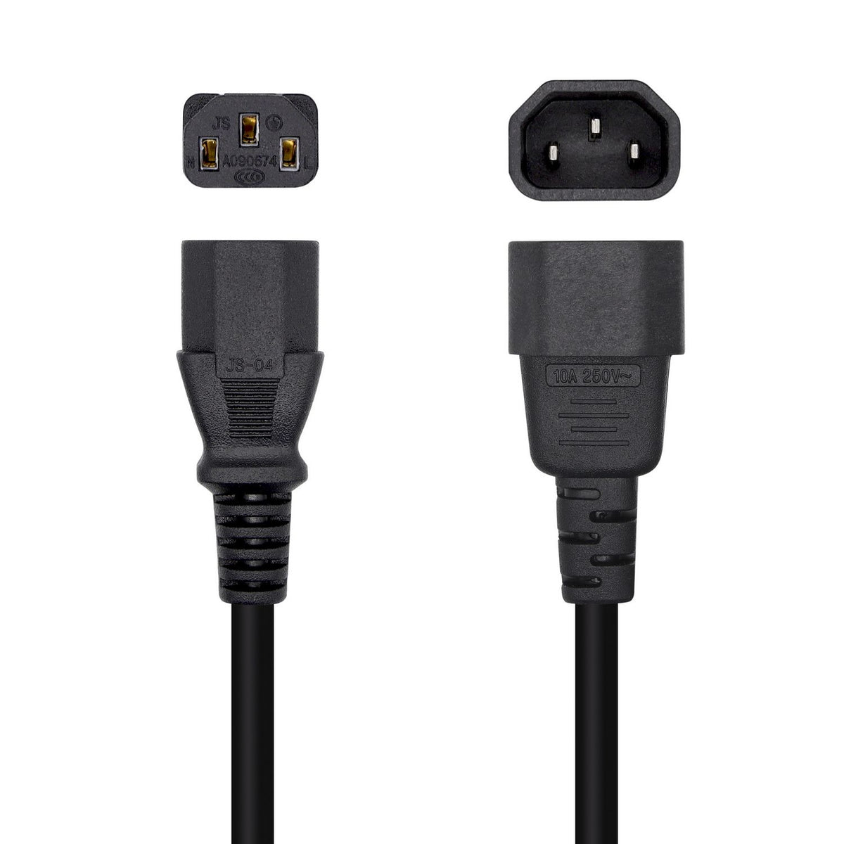 Cable CPU AISENS C13/H a C14/M 10m Negro (A132-0532)