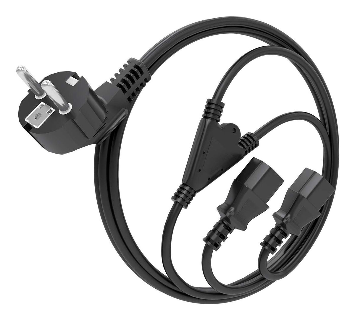 Cable CPU AISENS CEE7/M-2xC13/H 1.8m Negro (A132-0864)