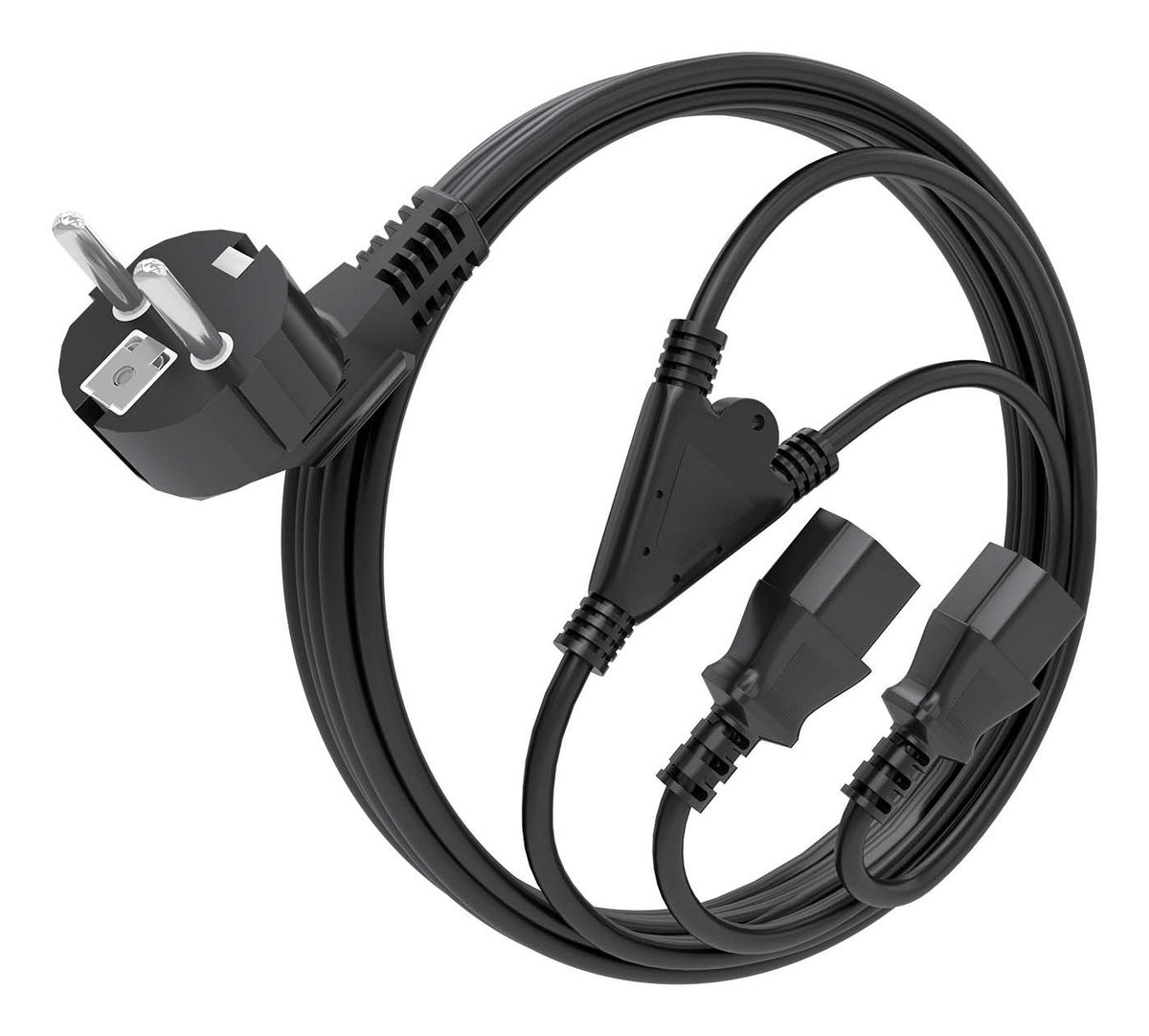 Cable CPU AISENS CEE7/M-2xC13/H 3m Negro (9A132-0865)