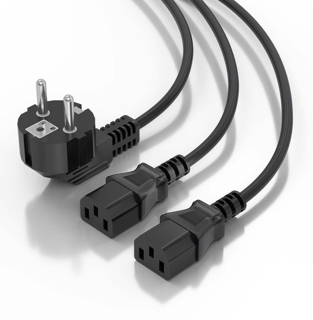 Cable CPU AISENS CEE7/M-2xC13/H 3m Negro (9A132-0865)