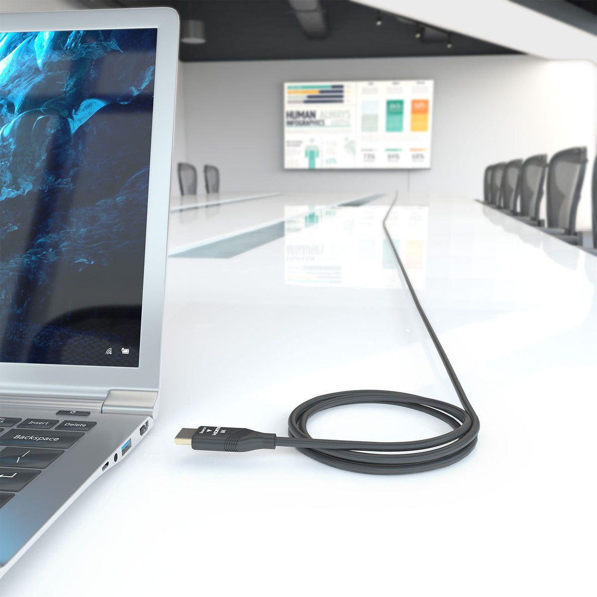 Cable AISENS HDMI 2.1 AOC 8K M/M 25m Negro (A153-0936)
