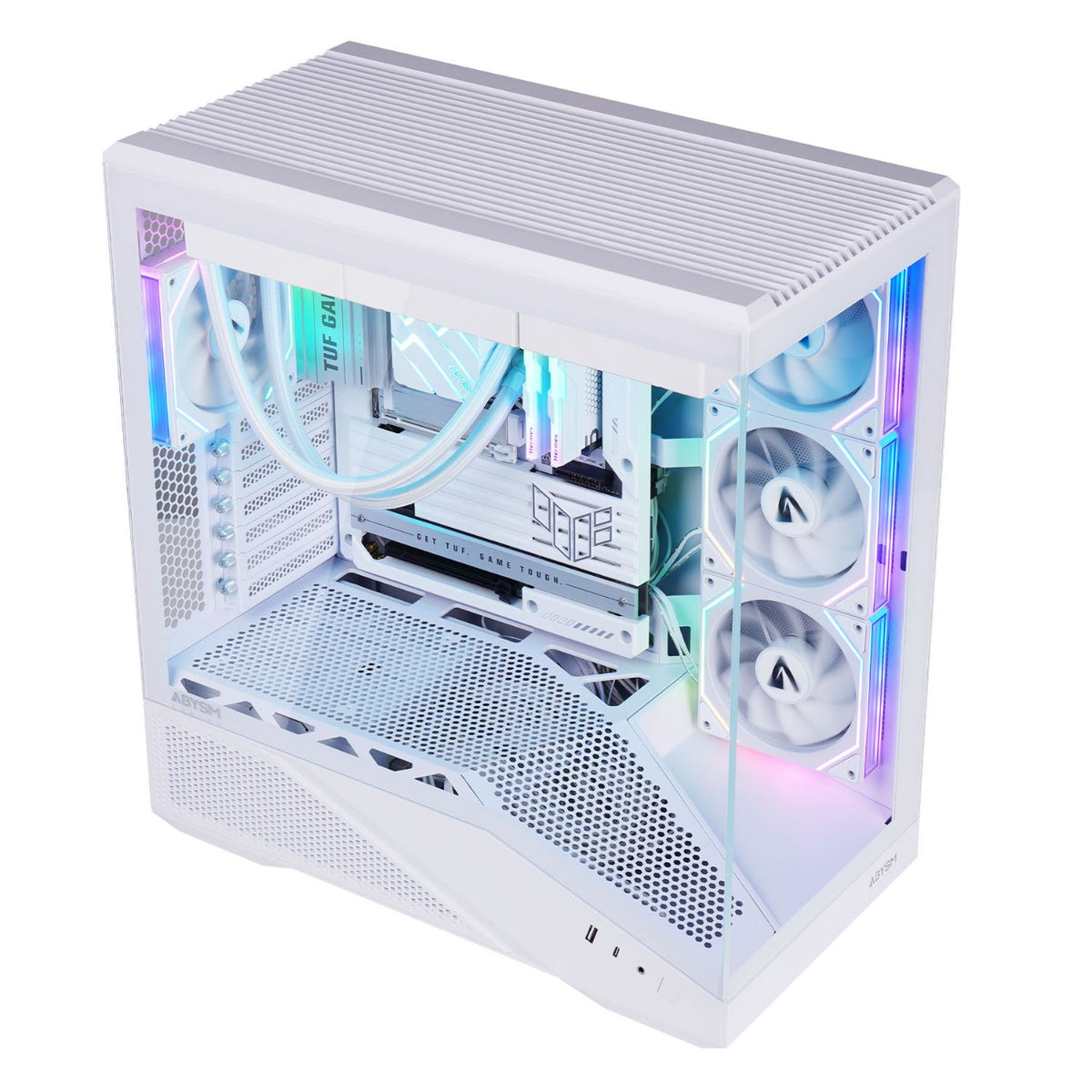 Caja Abysm Arian Frame A400 ARGB ATX Blanca (AB123533W)